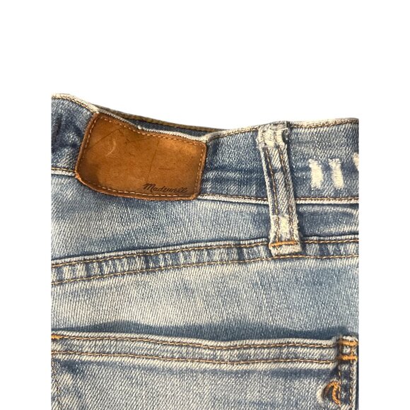 Madewell Womens Distressed Skinny Skinny Jeans Light Blue Wash Denim Size 24 - Picture 6 of 8